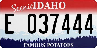 ID license plate E037444