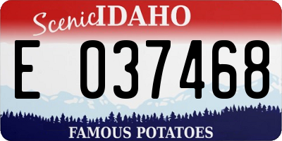 ID license plate E037468