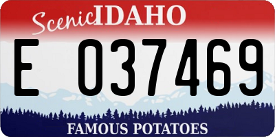 ID license plate E037469