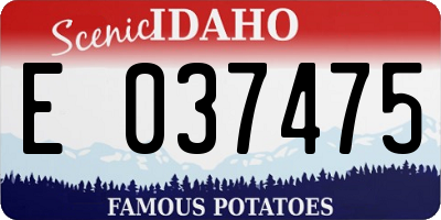 ID license plate E037475