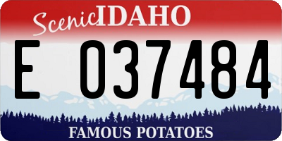 ID license plate E037484