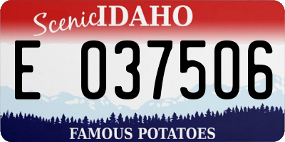 ID license plate E037506