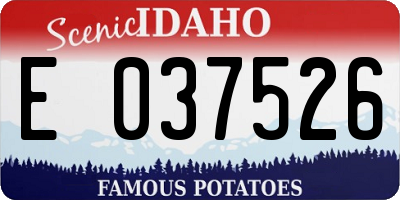 ID license plate E037526