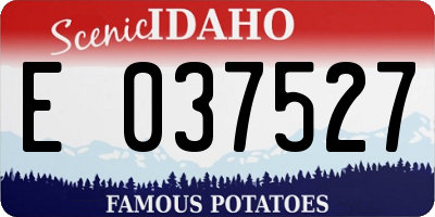 ID license plate E037527