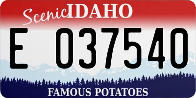 ID license plate E037540