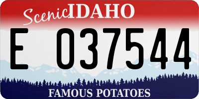 ID license plate E037544