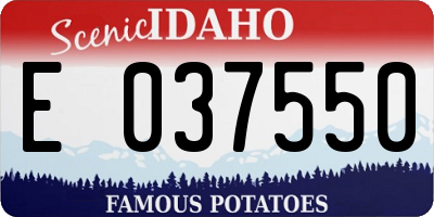 ID license plate E037550