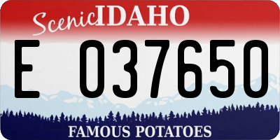 ID license plate E037650