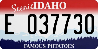 ID license plate E037730