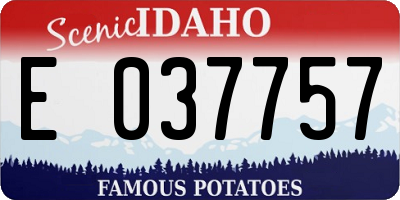 ID license plate E037757