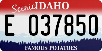 ID license plate E037850
