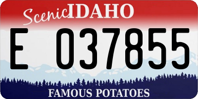 ID license plate E037855