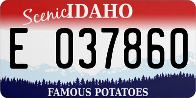 ID license plate E037860