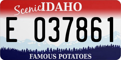 ID license plate E037861