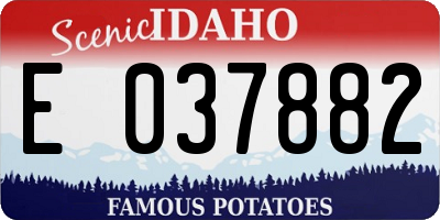 ID license plate E037882