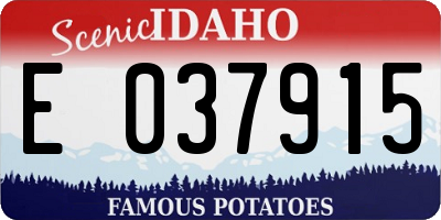 ID license plate E037915