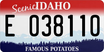 ID license plate E038110
