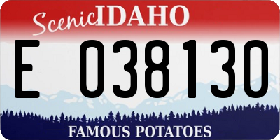 ID license plate E038130