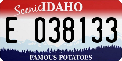 ID license plate E038133