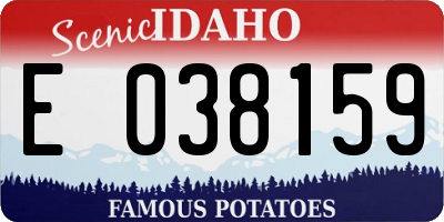ID license plate E038159