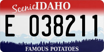 ID license plate E038211