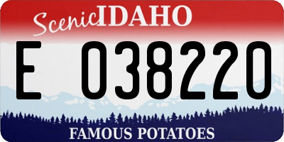 ID license plate E038220