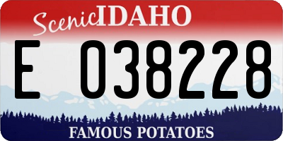 ID license plate E038228