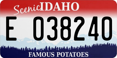 ID license plate E038240