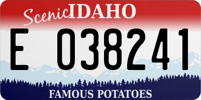 ID license plate E038241