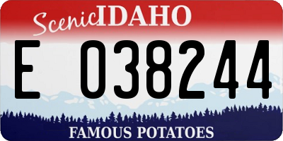 ID license plate E038244