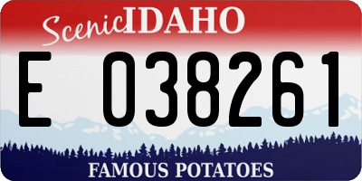 ID license plate E038261