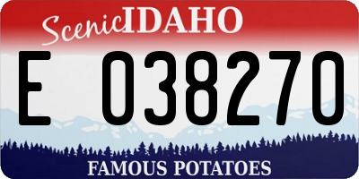 ID license plate E038270