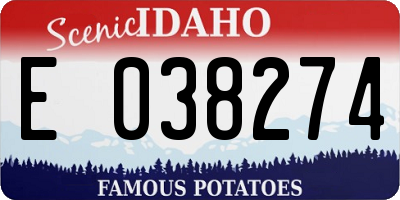 ID license plate E038274