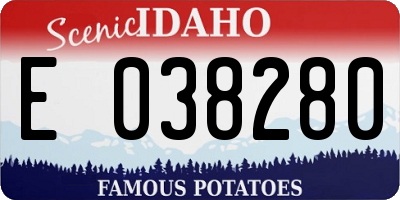 ID license plate E038280