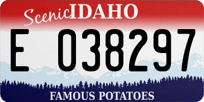 ID license plate E038297