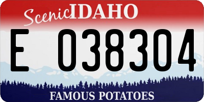 ID license plate E038304