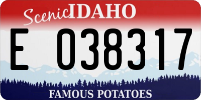 ID license plate E038317