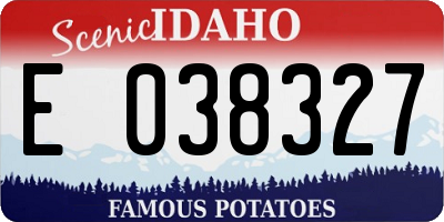 ID license plate E038327
