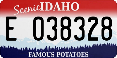 ID license plate E038328
