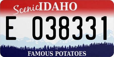 ID license plate E038331