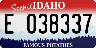 ID license plate E038337
