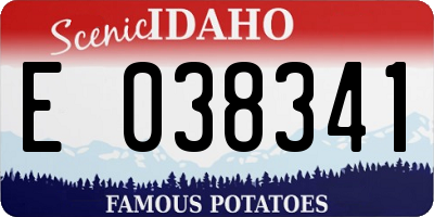 ID license plate E038341