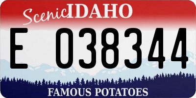 ID license plate E038344