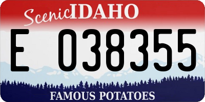 ID license plate E038355