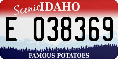 ID license plate E038369