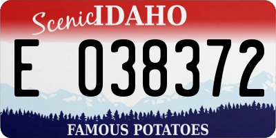 ID license plate E038372