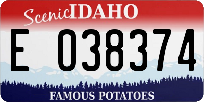 ID license plate E038374