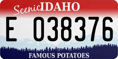 ID license plate E038376