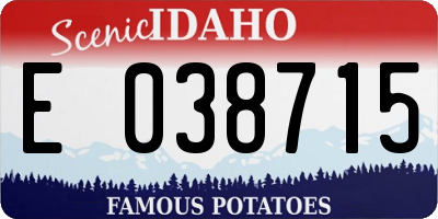 ID license plate E038715