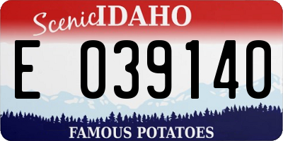 ID license plate E039140